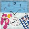 14" At the Pool Poly Resin Clock with Thermometer